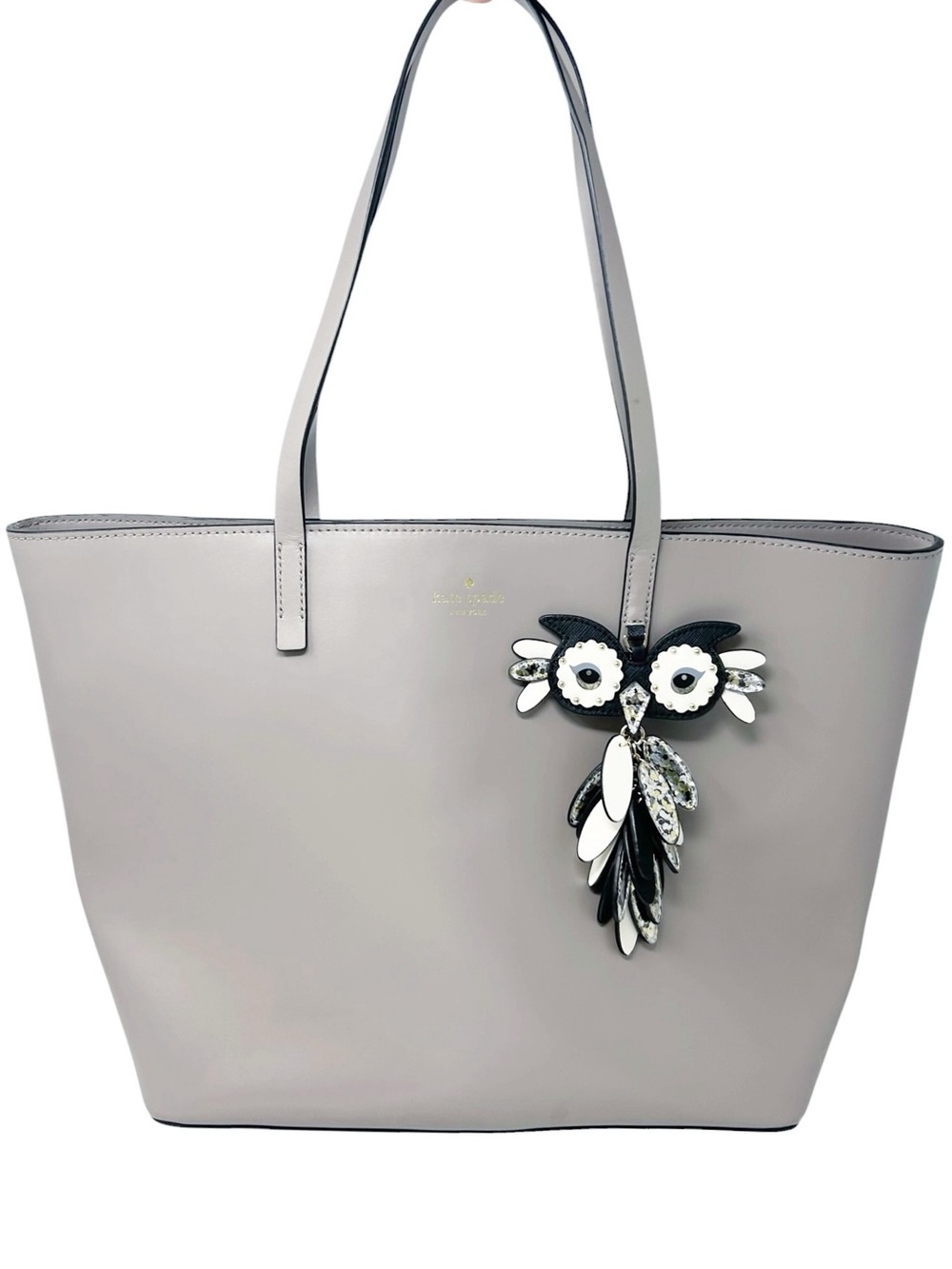 Kate Spade EUC Star Bright Owl Little Len large leather tote bag